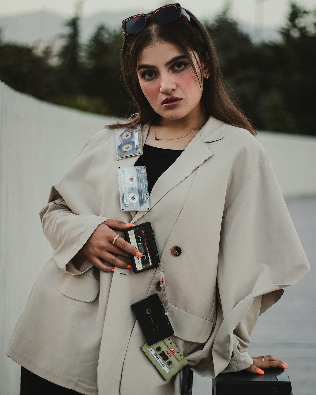 Portrait of a Swiss female investigative journalist with short brown hair
